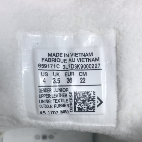 NWT Converse Ctas Side Zip Split HI Light Gold W - Picture 8 of 8